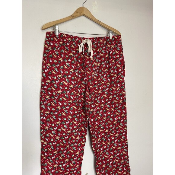 Vineyard Vines Adult Large Red Fleece Sleep Pants Holiday Christmas Whales - Picture 2 of 6